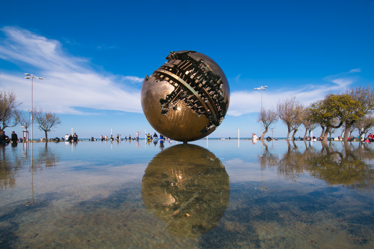 Arnaldo Pomodoro sculpture Pesaro
